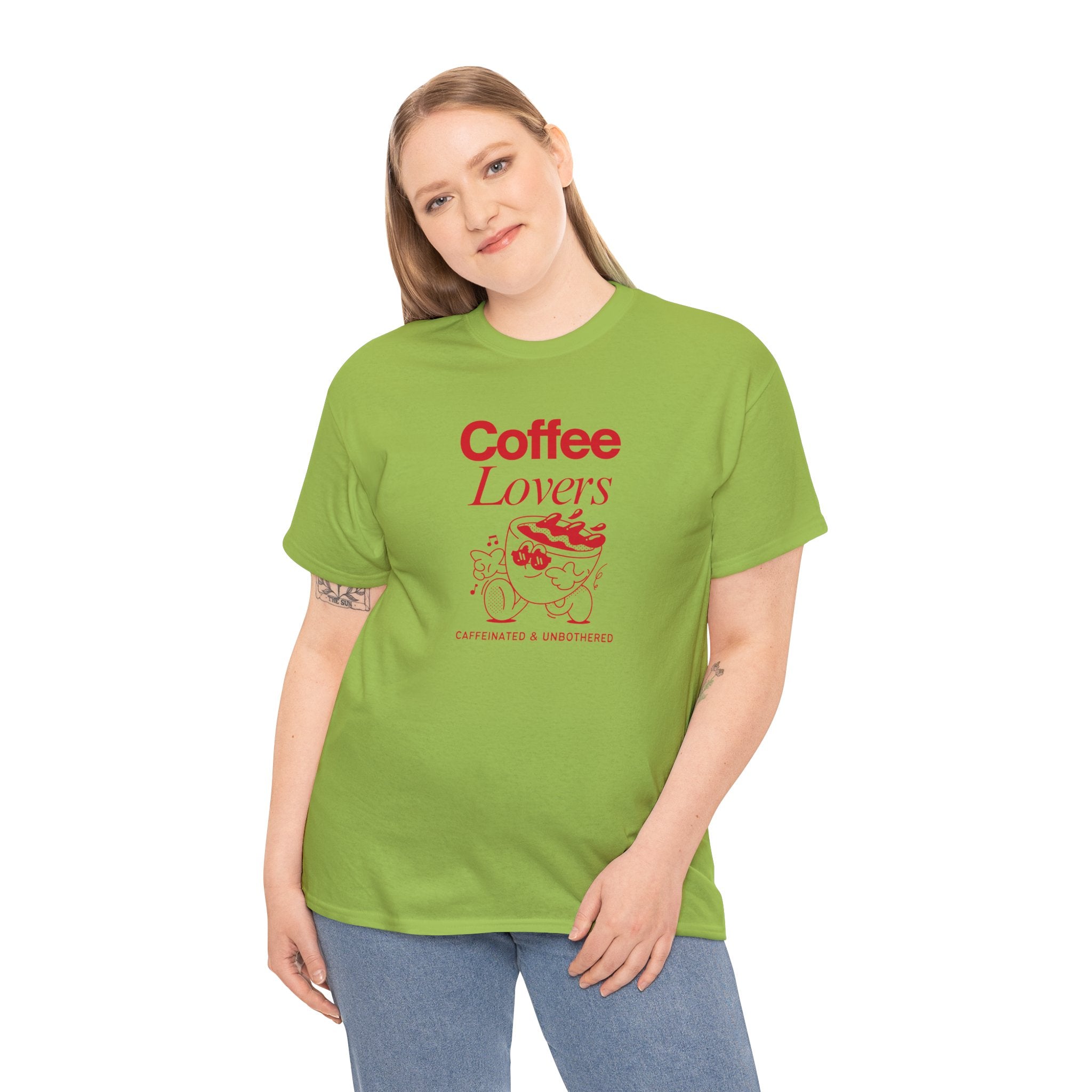 Coffee Lovers T-Shirt — Cute Red Coffee Cup Graphic Tee