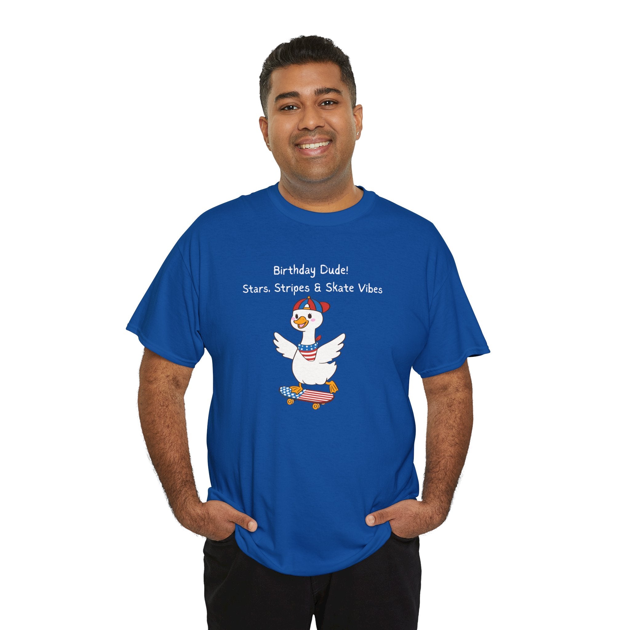Birthday Dude! Stars, Stripes & Skate Vibes Tee