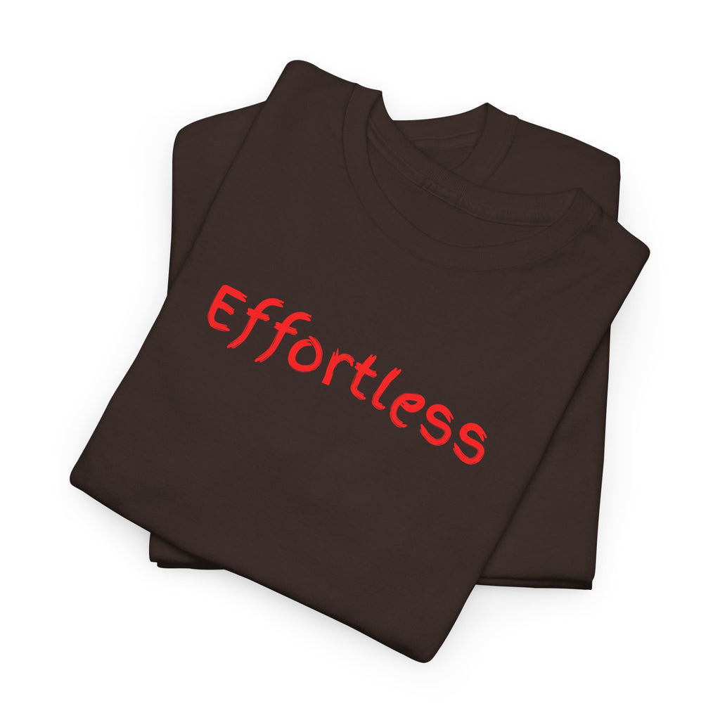 Effortless Tee — Minimal Red Script Graphic T-Shirt