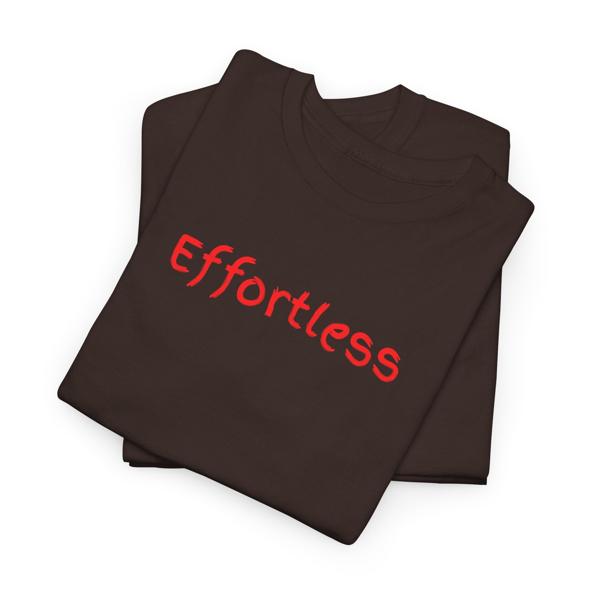 Effortless Tee — Minimal Red Script Graphic T-Shirt
