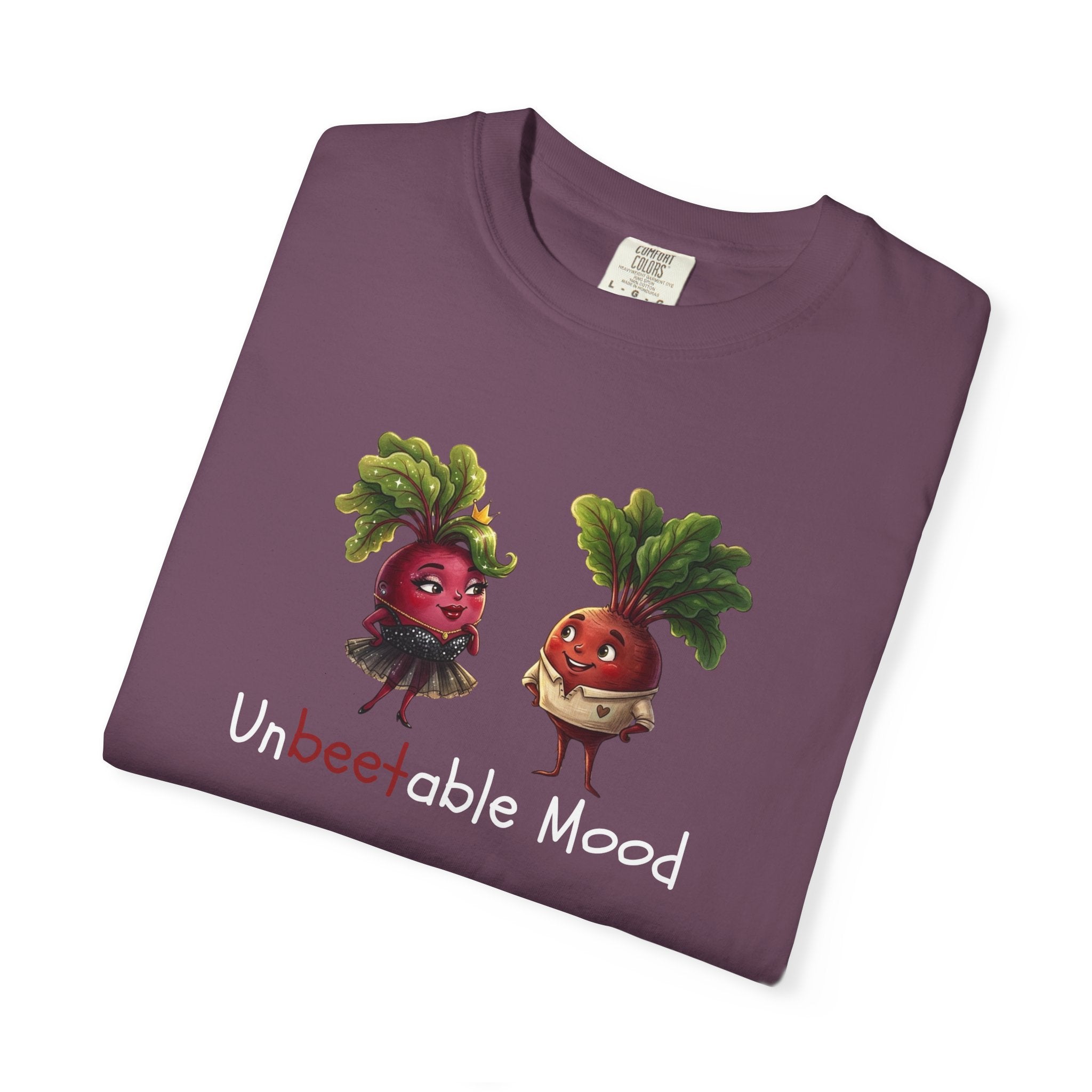 Unbeetable Mood T-Shirt — Cute Beet Characters Veggie Pun Tee