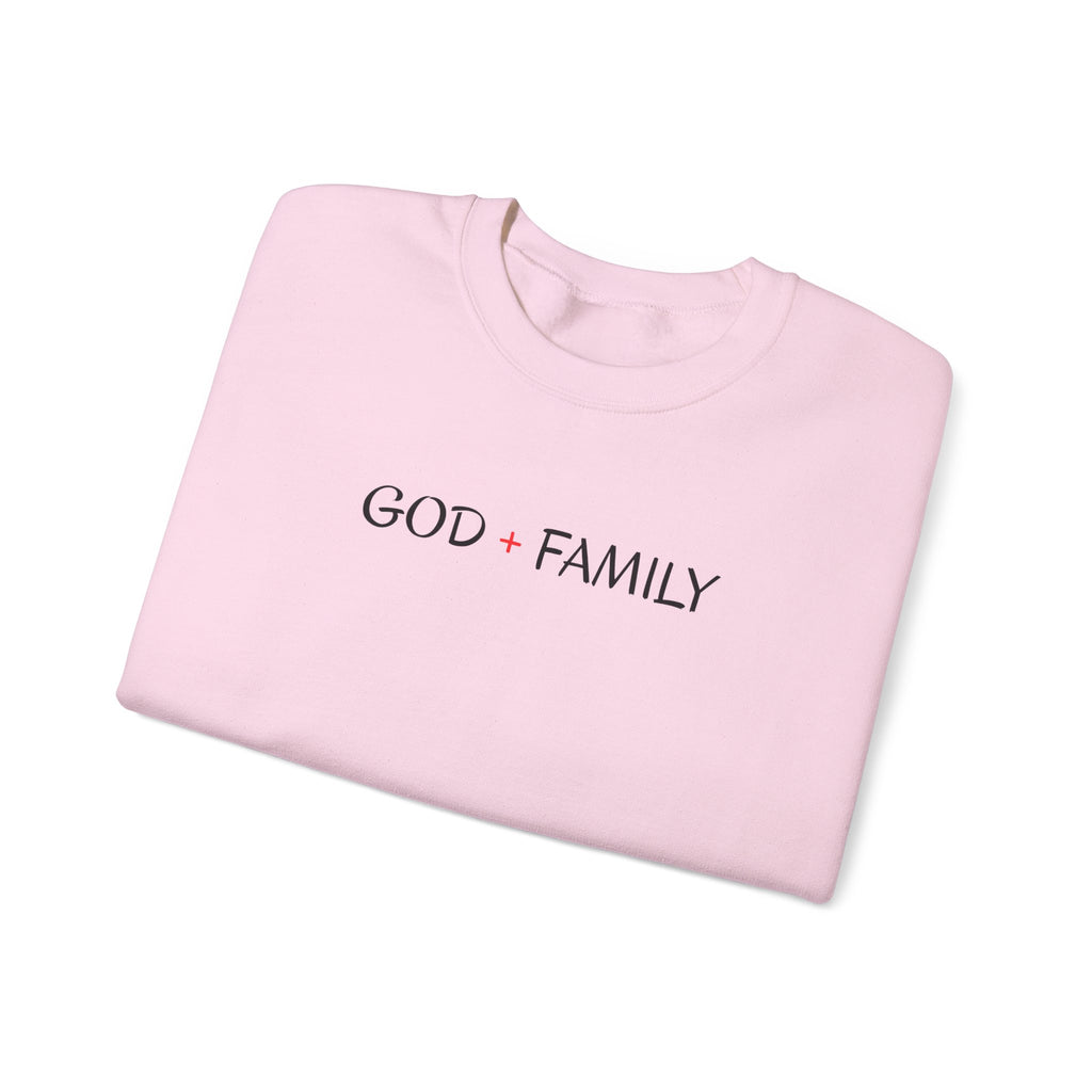 God + Family Crewneck Sweatshirt — Faith-Inspired Family Pullover
