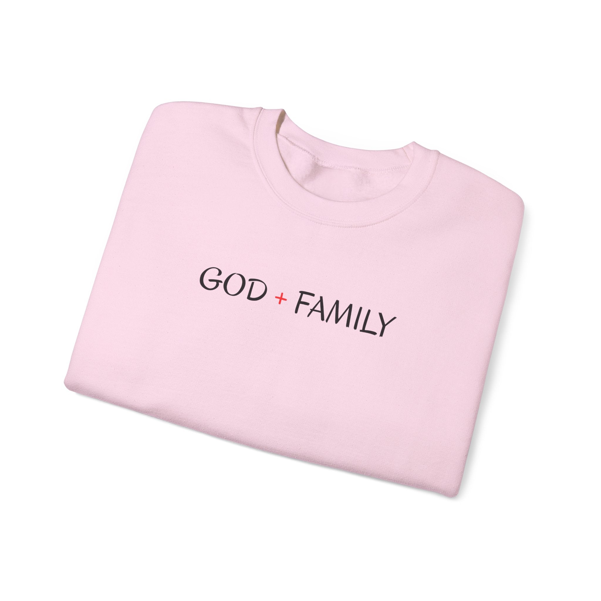God + Family Crewneck Sweatshirt — Faith-Inspired Family Pullover