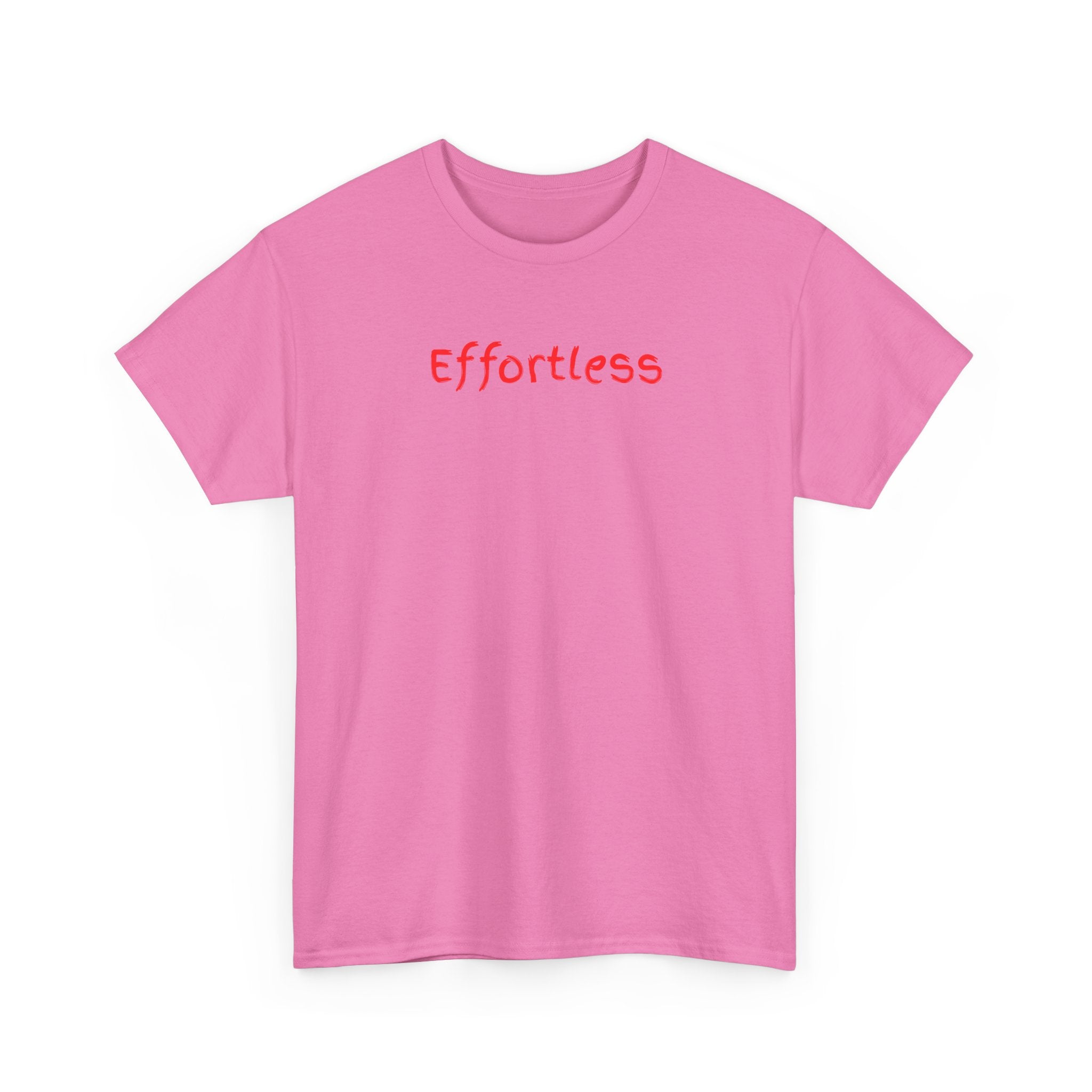 Effortless Tee — Minimal Red Script Graphic T-Shirt