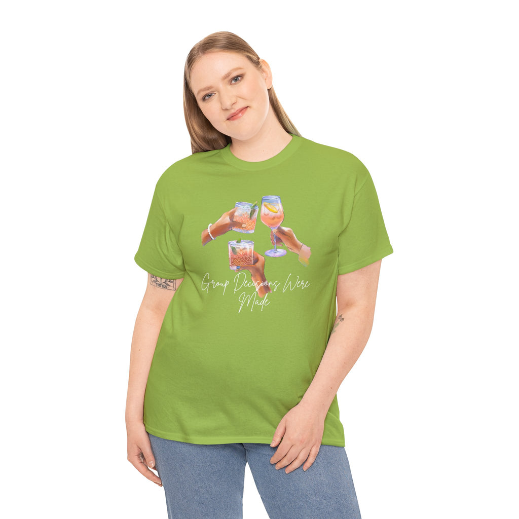 Cheers Wine T-Shirt — "Good Days Are Here" Toast Graphic Tee