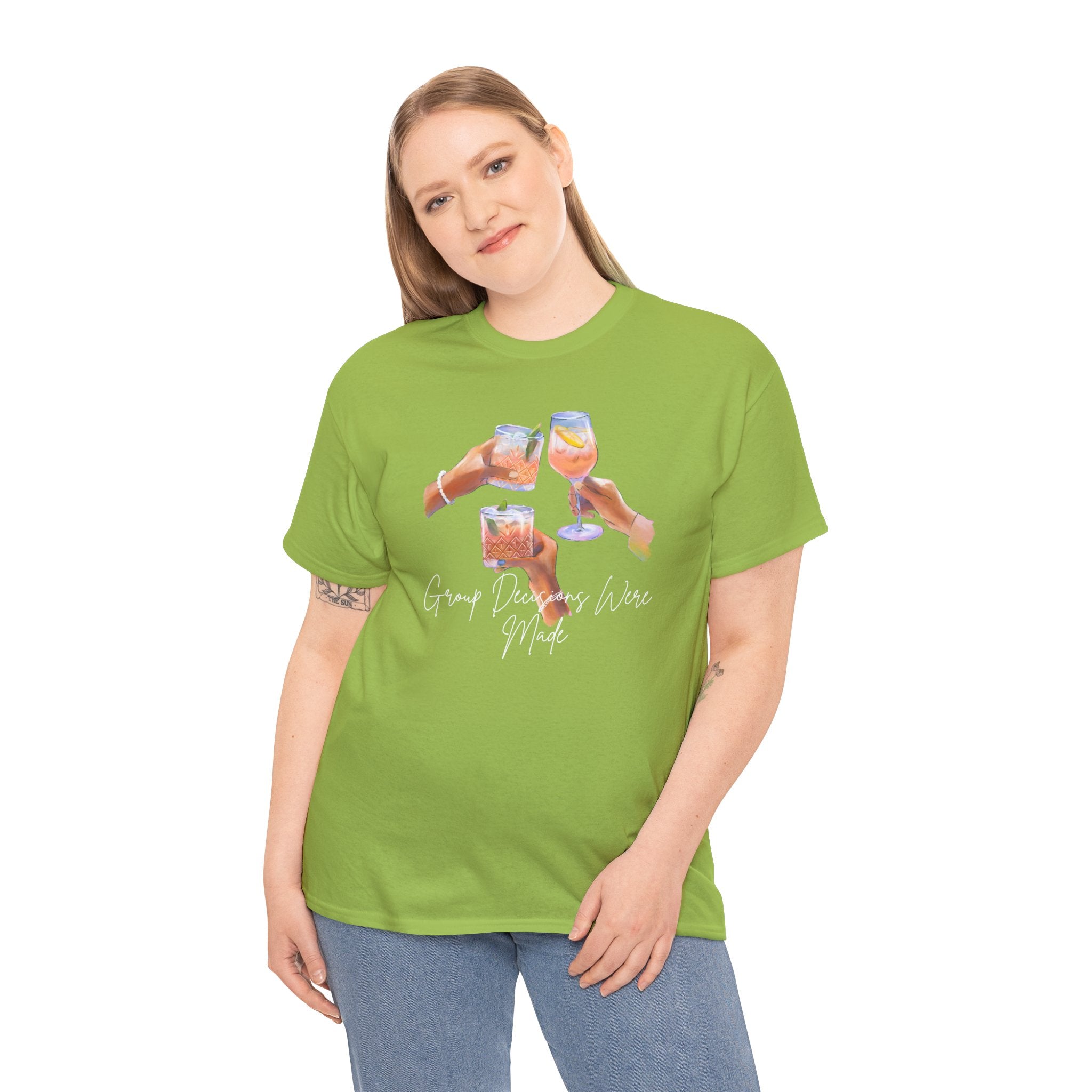 Cheers Wine T-Shirt — "Good Days Are Here" Toast Graphic Tee
