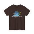 Fishing T‑Shirt — 'Testing the Waters' Blue Fish Tee