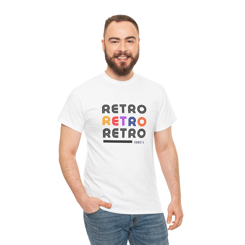 Retro Repeat Tee — Vintage 1980s-Inspired Graphic T-Shirt
