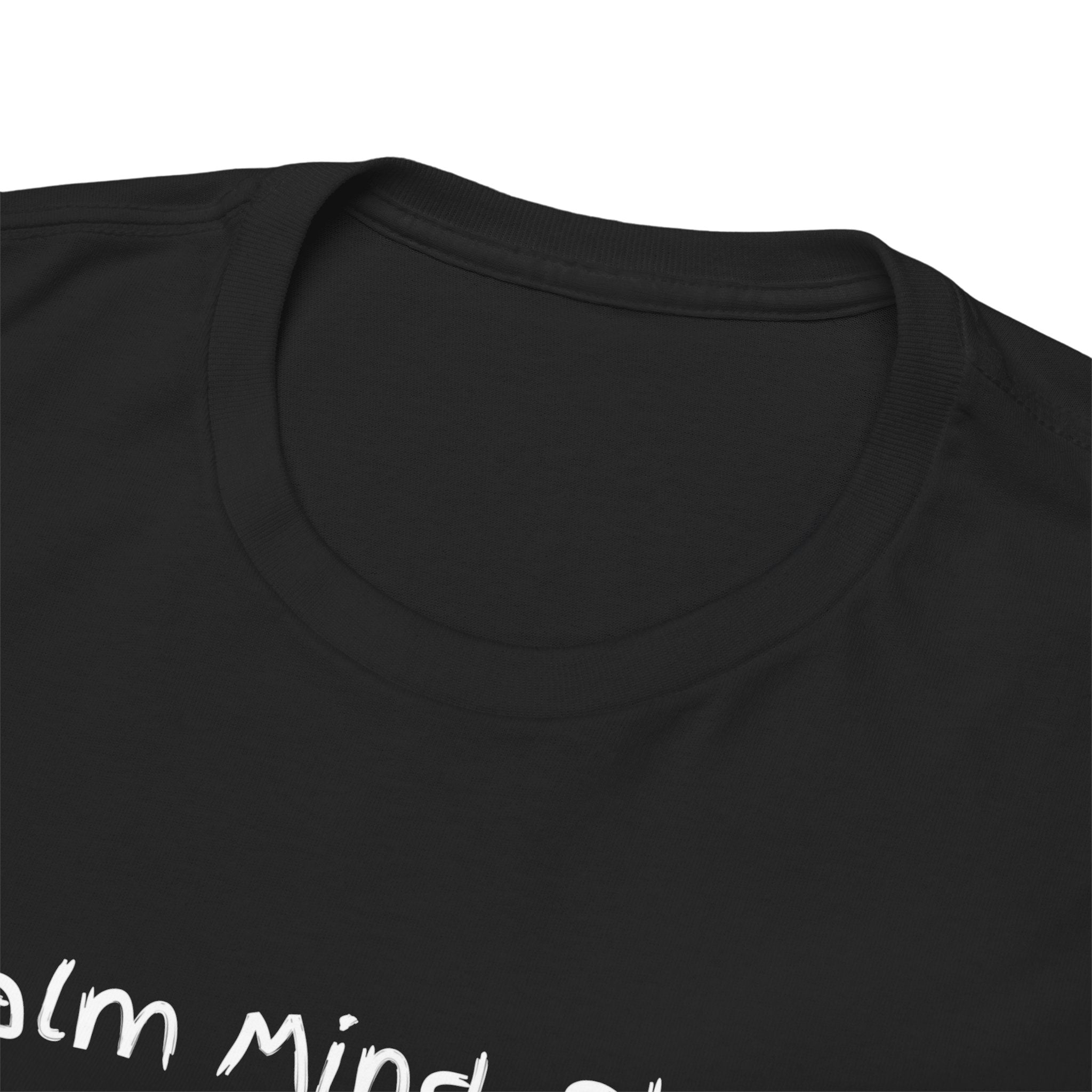 Calm Mind, Sharp Tongue Tee — Minimalist Black Graphic T-Shirt