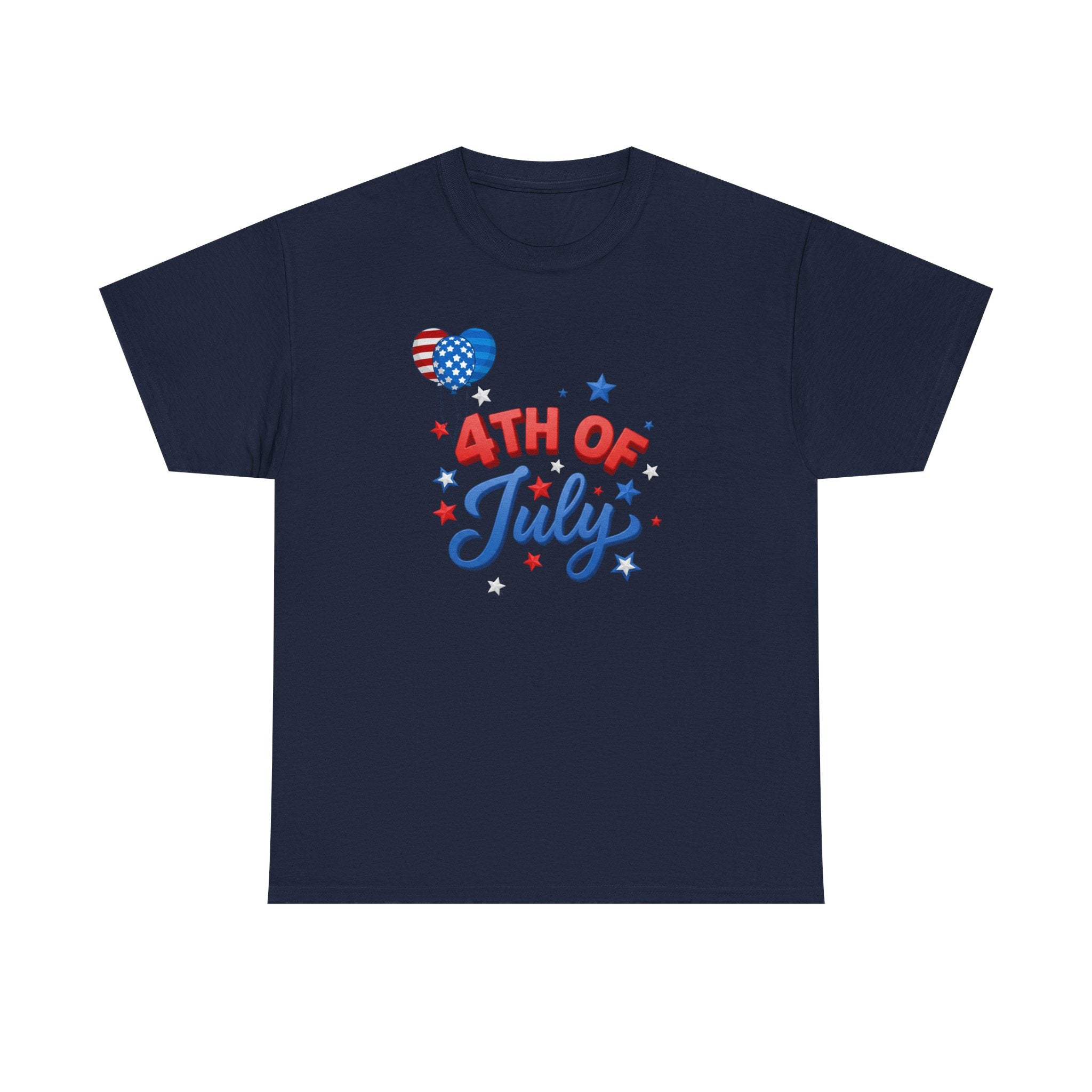 4th of July T-Shirt – Patriotic Stars & Heart Independence Day Tee