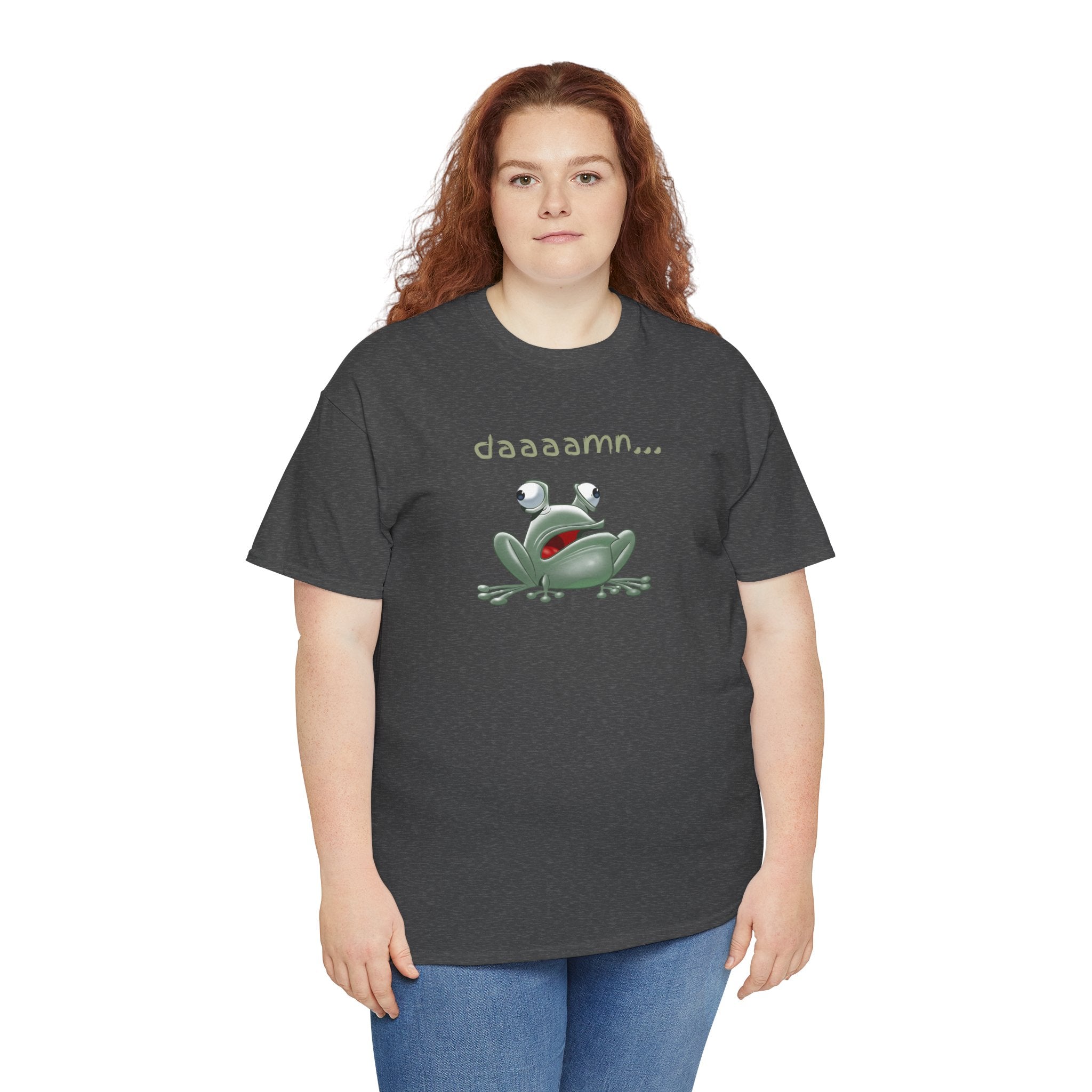 Frog "daaaamn..." T-Shirt — Funny Relaxed Frog Graphic Tee