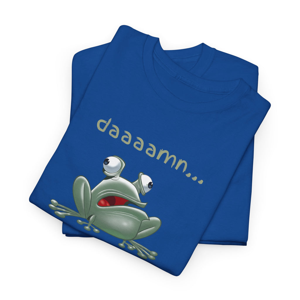 Frog "daaaamn..." T-Shirt — Funny Relaxed Frog Graphic Tee