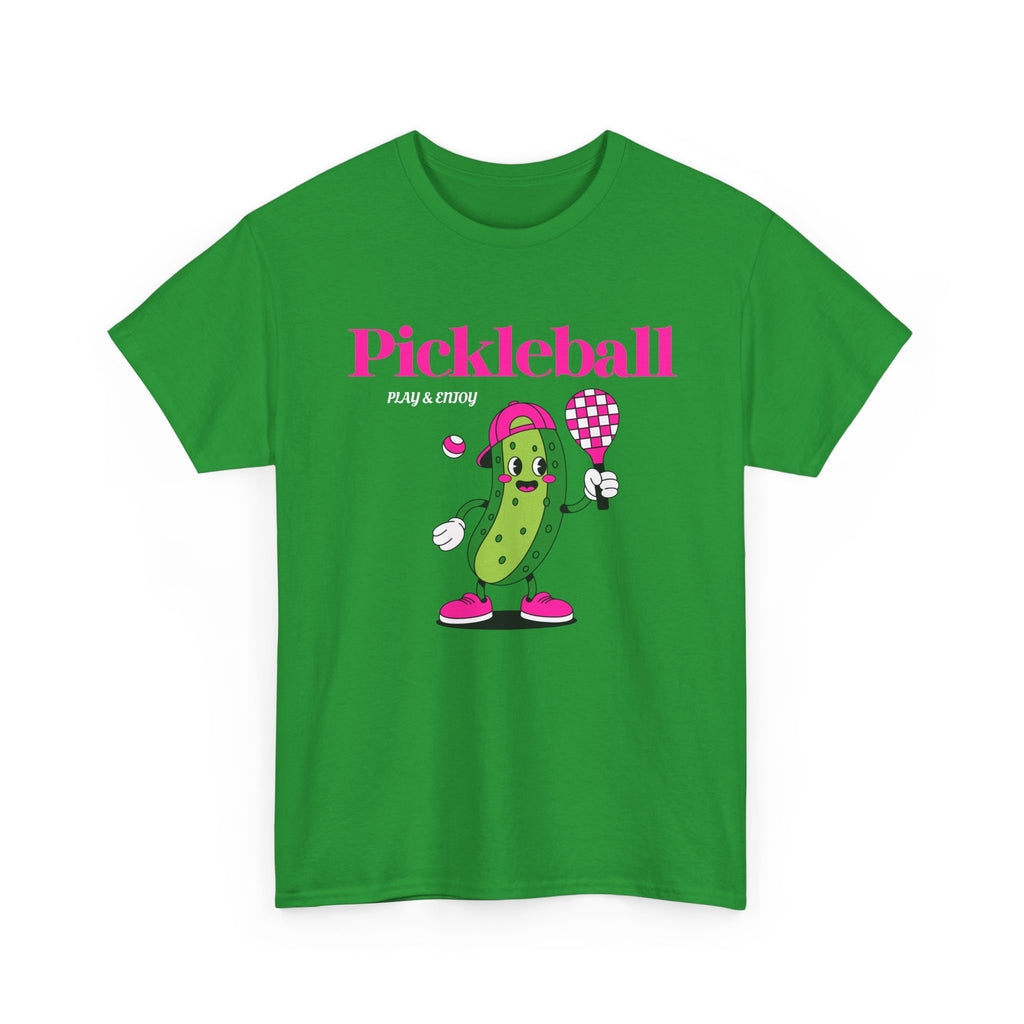 Pickleball Pickle Mascot Tee — Play & Enjoy Graphic T-Shirt