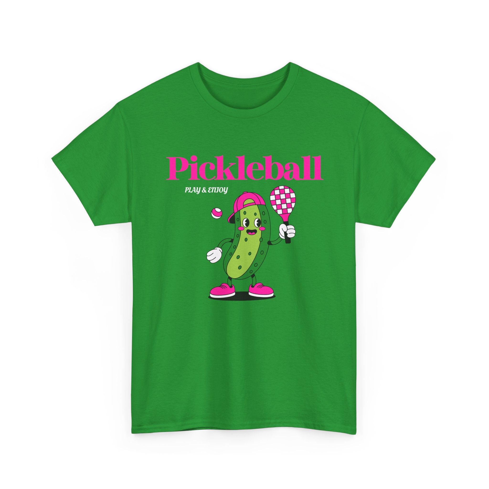 Pickleball Pickle Mascot Tee — Play & Enjoy Graphic T-Shirt