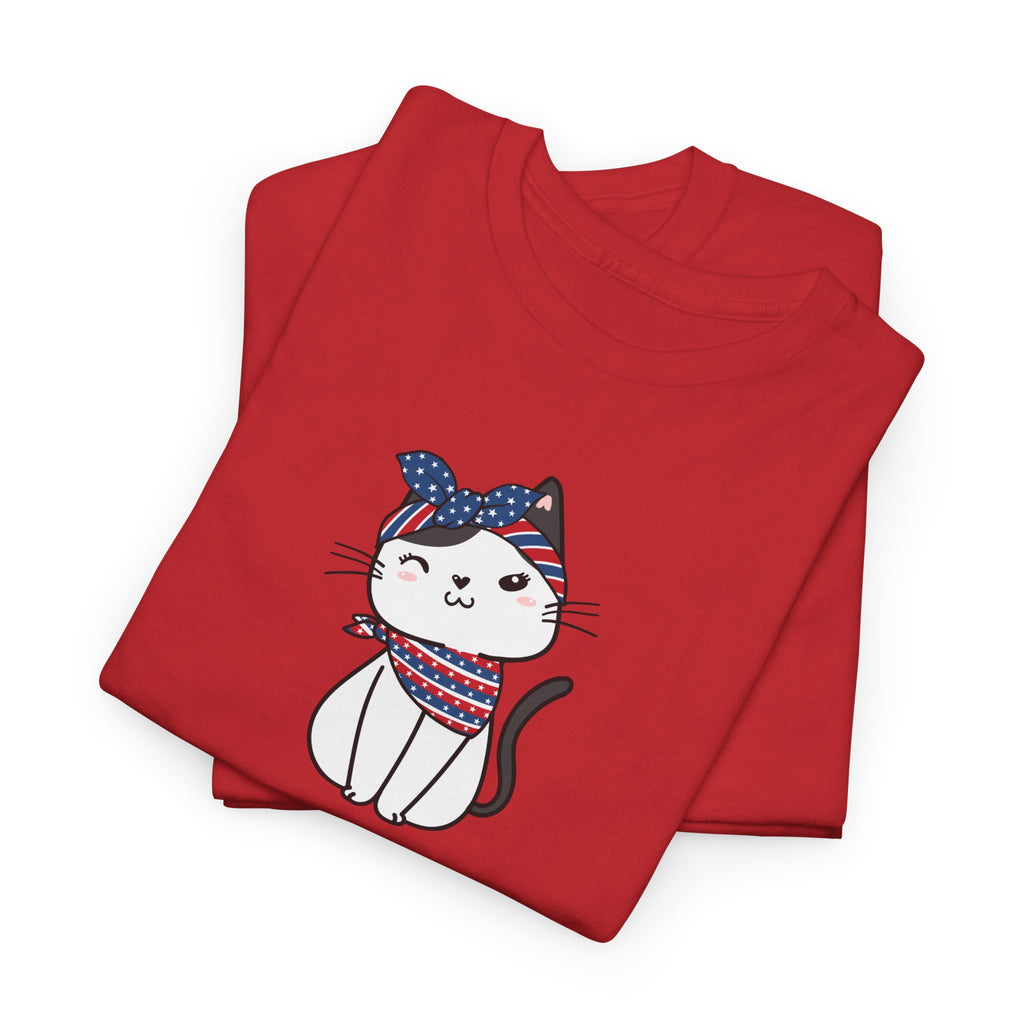 Cat Birthday Tee — "A Purr-fect Firecracker Was Born Today"