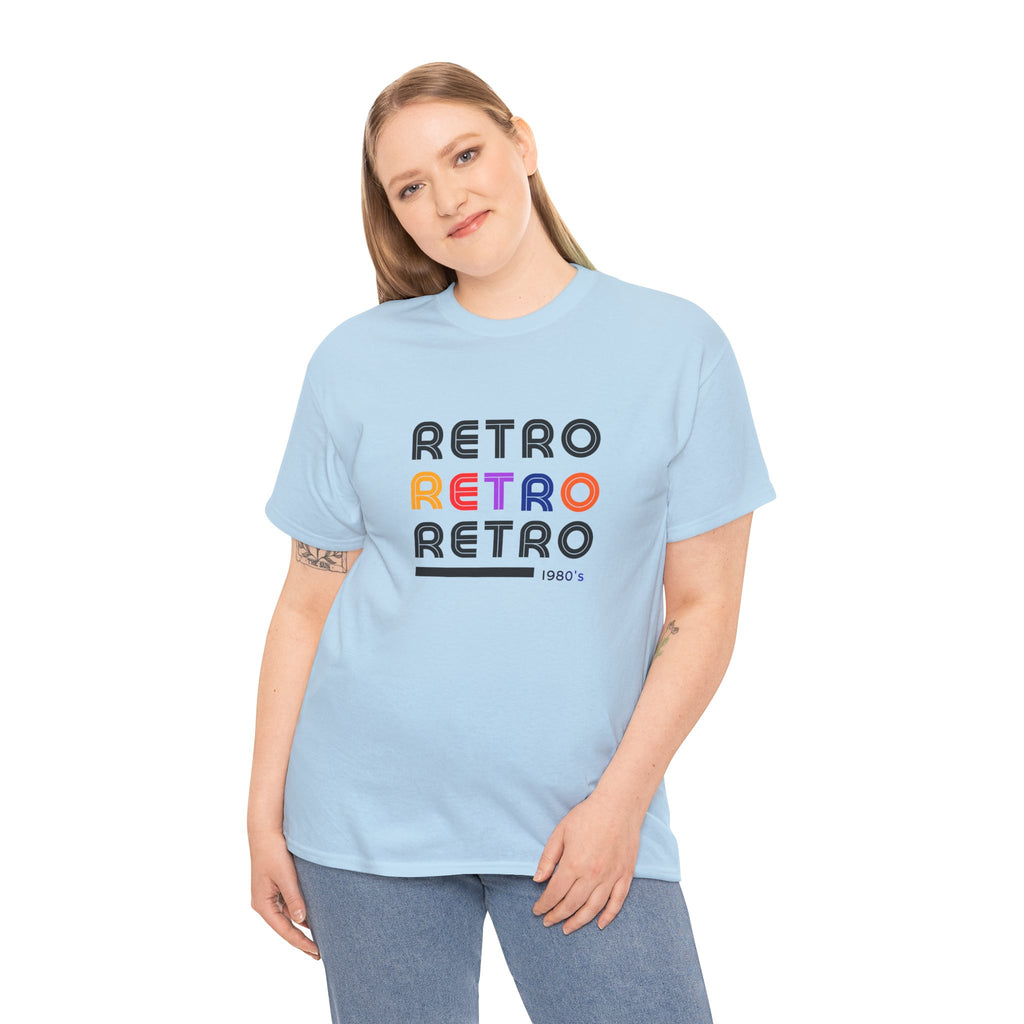 Retro Repeat Tee — Vintage 1980s-Inspired Graphic T-Shirt