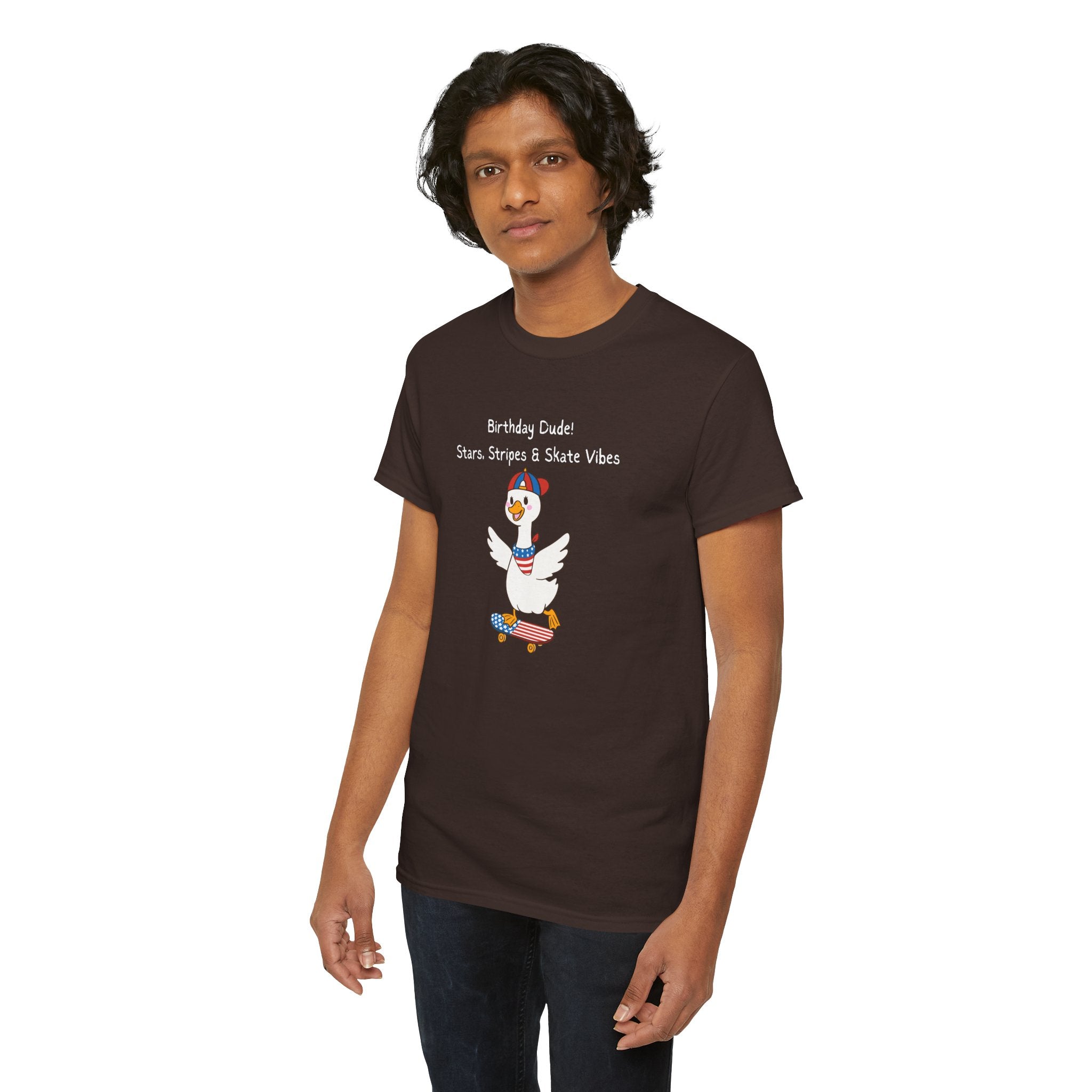 Birthday Dude! Stars, Stripes & Skate Vibes Tee