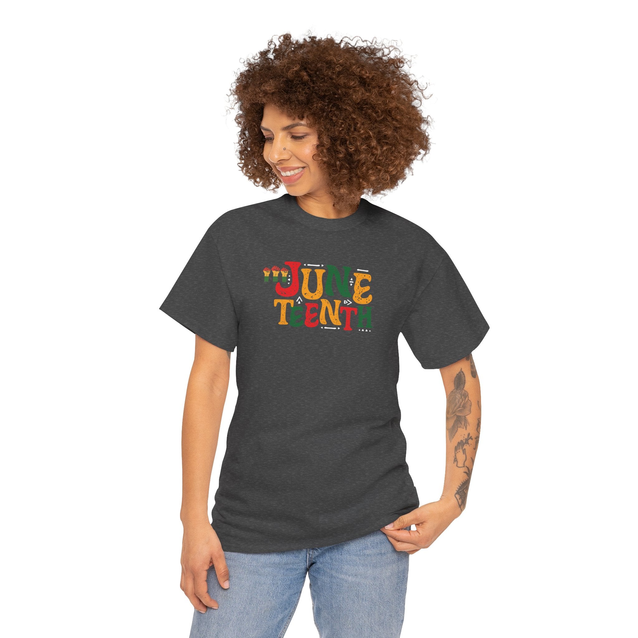 Juneteenth Graphic T-Shirt — Colorful Retro "Juneteenth" Tee (Jun 19 Celebration)