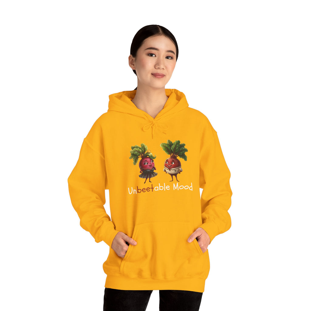 Radish 'Unbeetable Mood' Hoodie – Cute Veggie Couple Graphic Sweatshirt