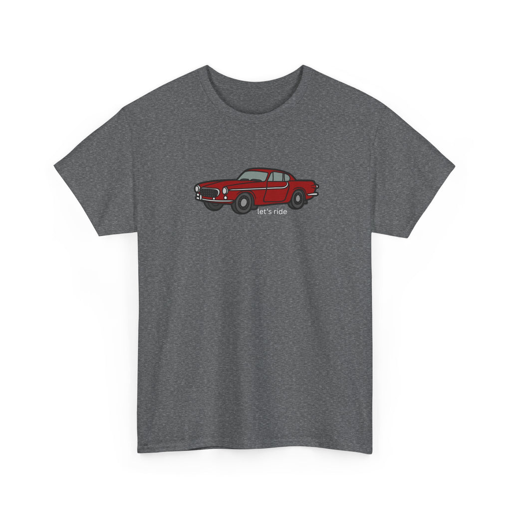 Classic Red Mustang Tee — "let's ride" Vintage Car T-Shirt