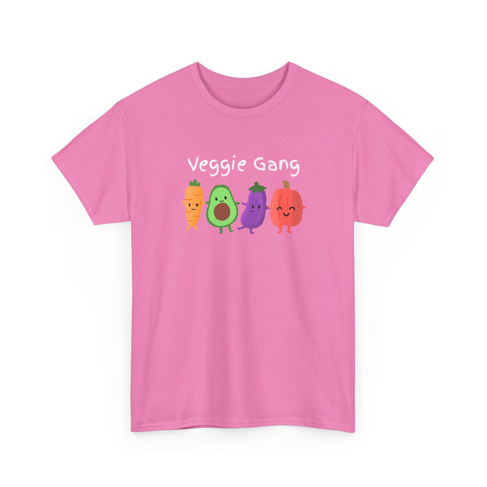 Veggie Gang T-Shirt – Cute Cartoon Avocado, Carrot, Eggplant & Pepper Tee