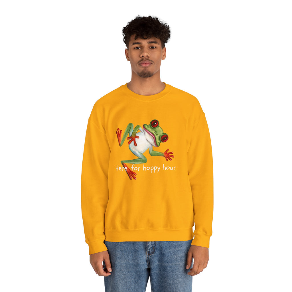 Frog 'Here for Hoppy Hour' Crewneck Sweatshirt