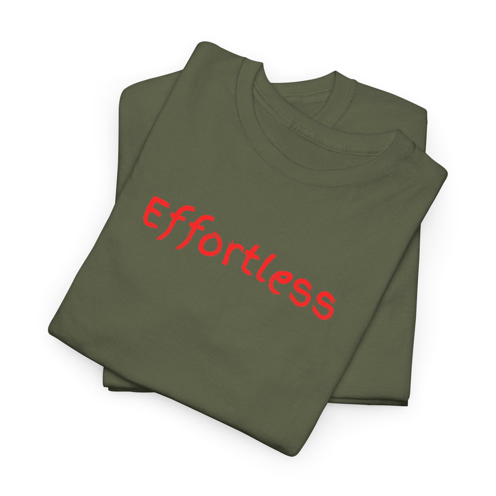Effortless Tee — Minimal Red Script Graphic T-Shirt