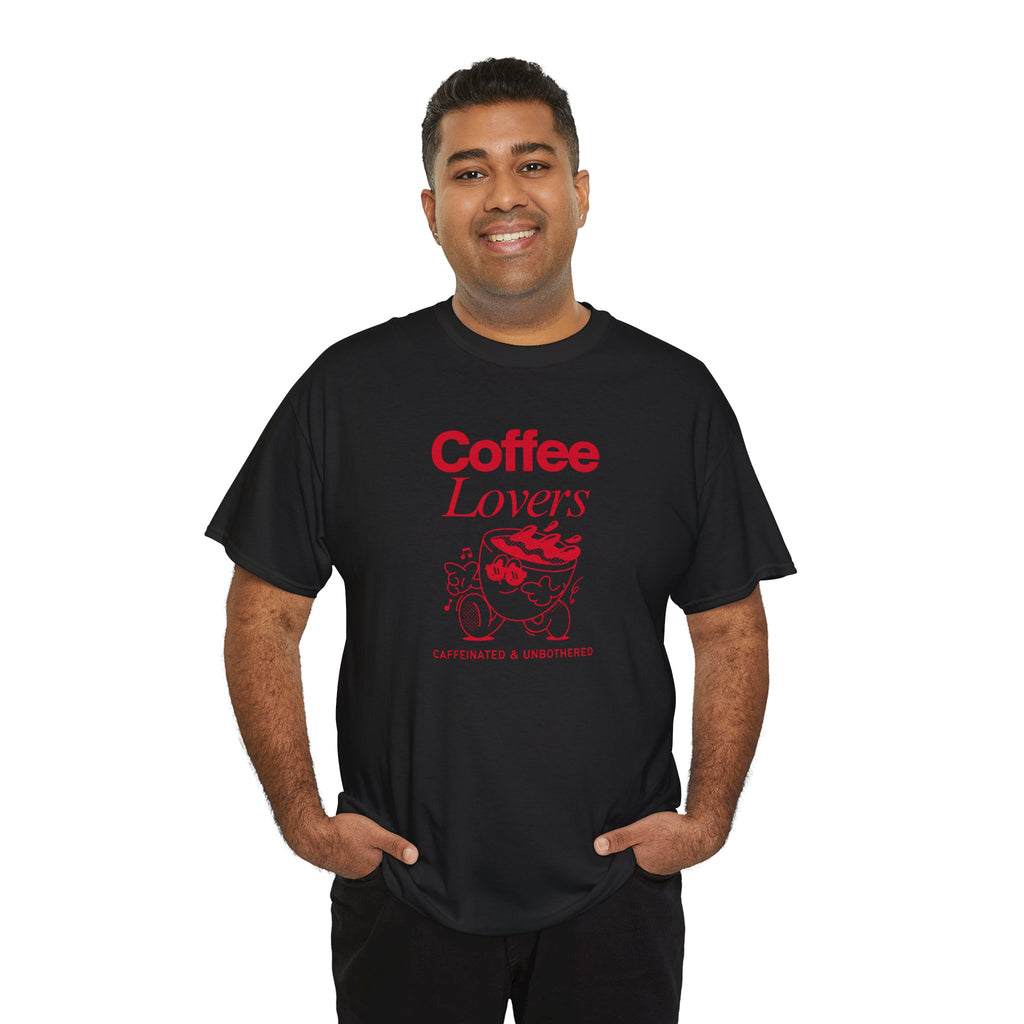 Coffee Lovers T-Shirt — Cute Red Coffee Cup Graphic Tee