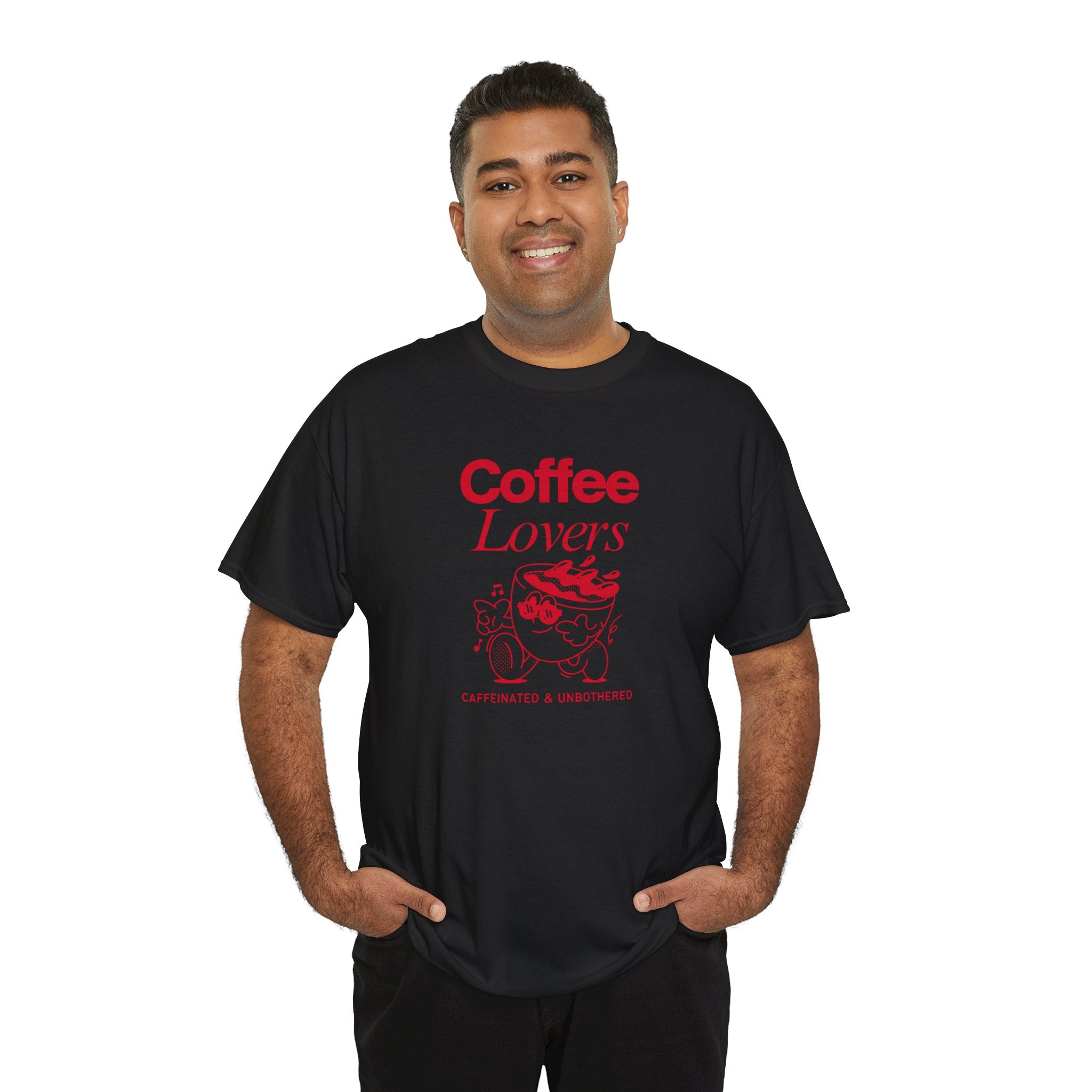 Coffee Lovers T-Shirt — Cute Red Coffee Cup Graphic Tee