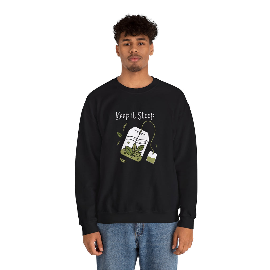 Crewneck Sweatshirt — Herbal Tea Bag Illustration | Cozy Botanical Gift