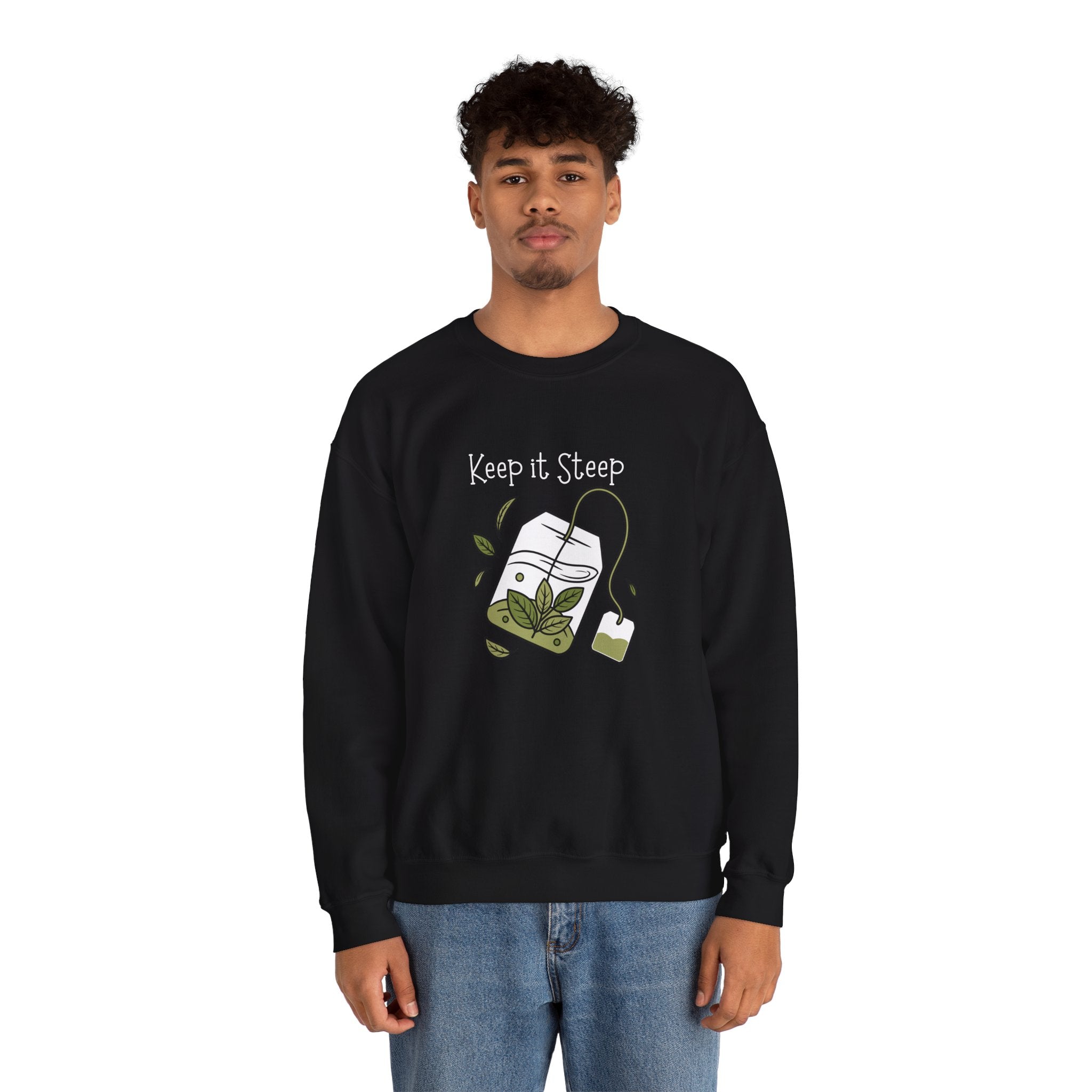 Crewneck Sweatshirt — Herbal Tea Bag Illustration | Cozy Botanical Gift