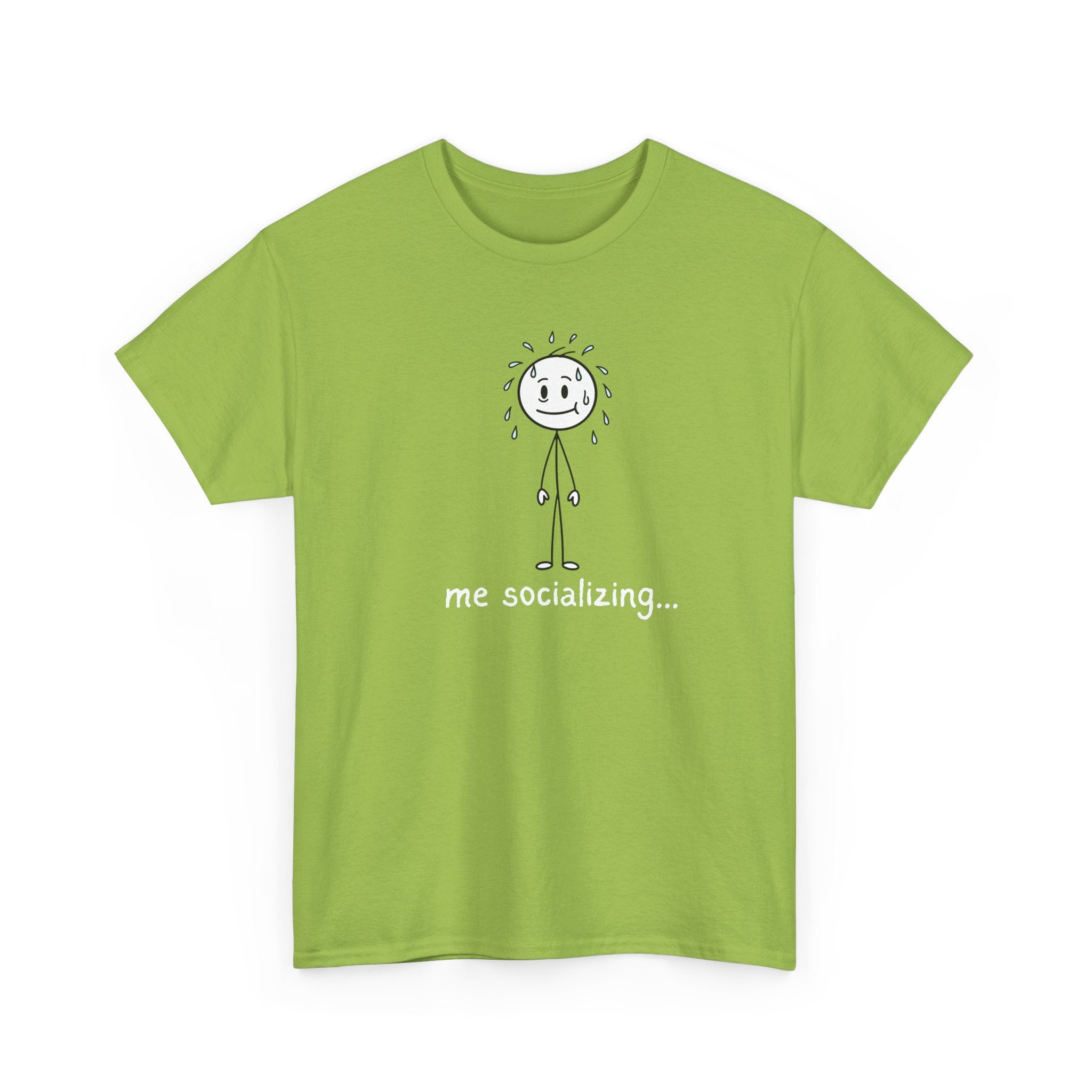 Me Socializing T-Shirt — Funny Introvert Stick Figure Tee