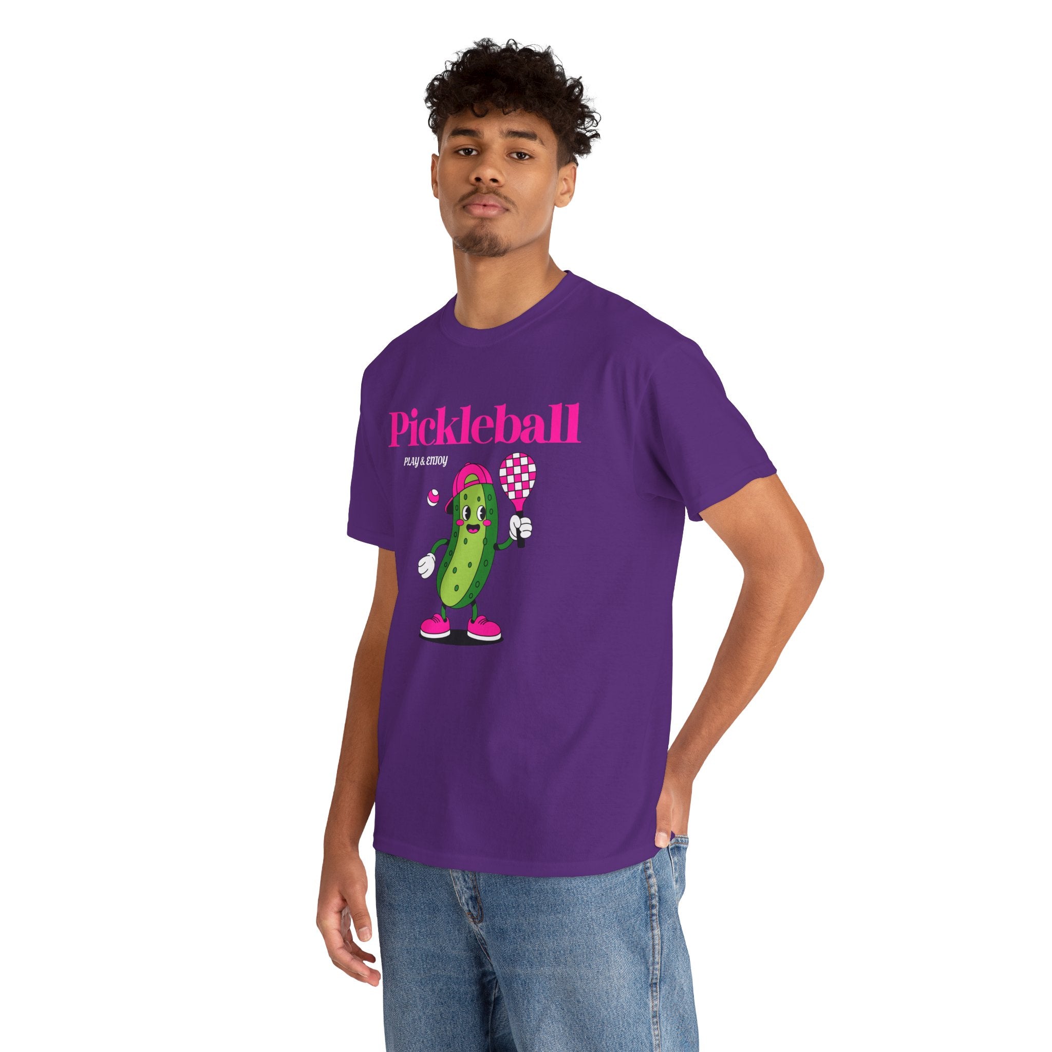 Pickleball Pickle Mascot Tee — Play & Enjoy Graphic T-Shirt